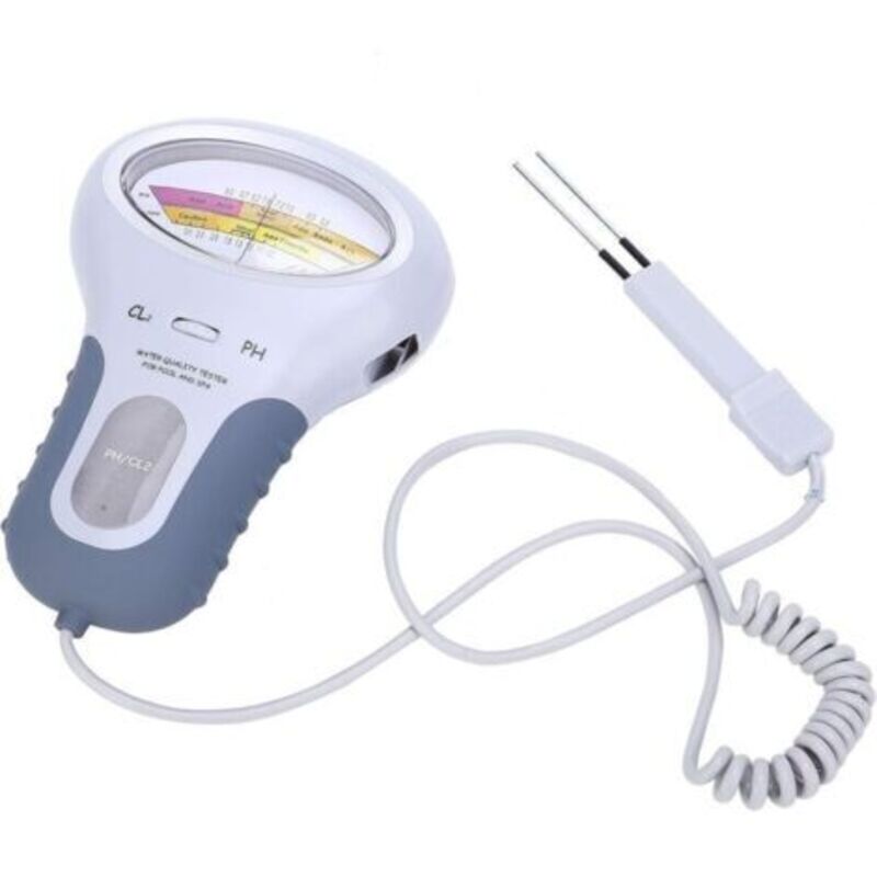 Wassertester Elettrico Pc-102b Cl2 Per Piscine, Tester Per Cloro E Ph, Analizzatore Della Qualità Dell'acqua Per Vasche Idromassaggio E Piscine Con Sonda, Kit Per Test Ph, Kit Per Test Dell'acqua