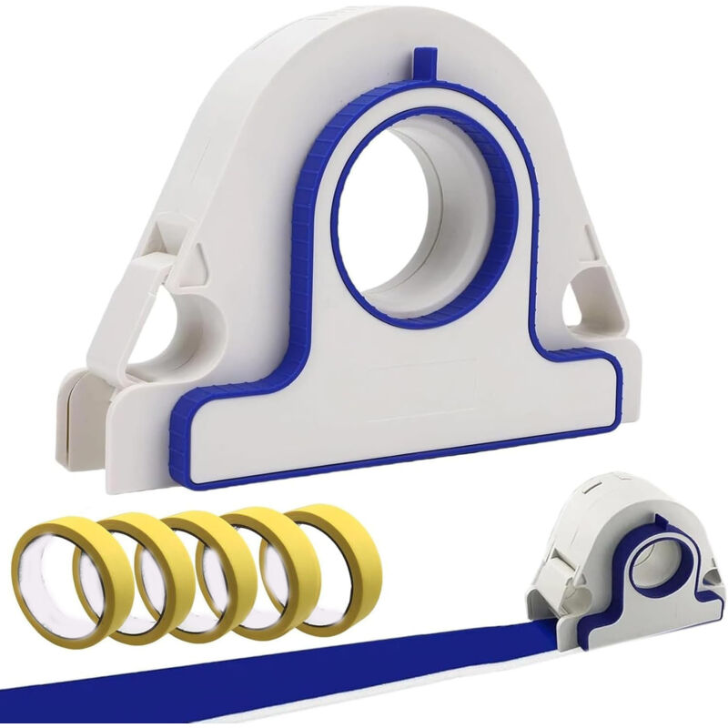 Applicatore Di Nastro Adesivo Per Pittori, Dispenser Professionale Di Nastro Adesivo Con Raschietto, Set Applicatore Di Nastro Adesivo Per Mascheratura, Include 5 Rotoli Di Nastro, Adatto Per Dipinger