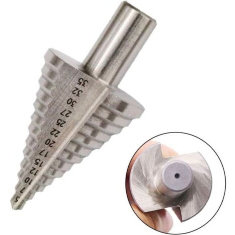 Punta Da Trapano A Gradini Hss A 13 Gradini Da 5 Mm A 35 Mm, Punta Da Trapano A Gradini 4241, Utensile Per Foratura In Titanio Con Punta Conica E Punta Esagonale, Kit Di Utensili Hss