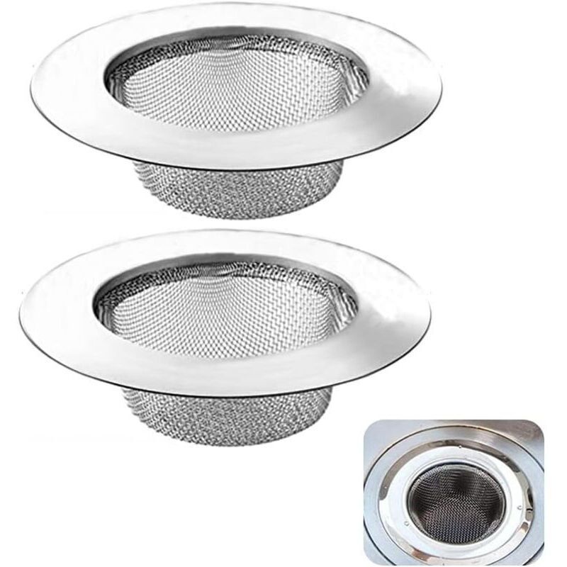 Set Di 2 Filtri Per Scarico, Filtro Per Scarico In Acciaio Inox, Filtro Per Scarico Da 11,3 Cm, Filtro Per Lavello, Filtro Per Lavello Da Cucina