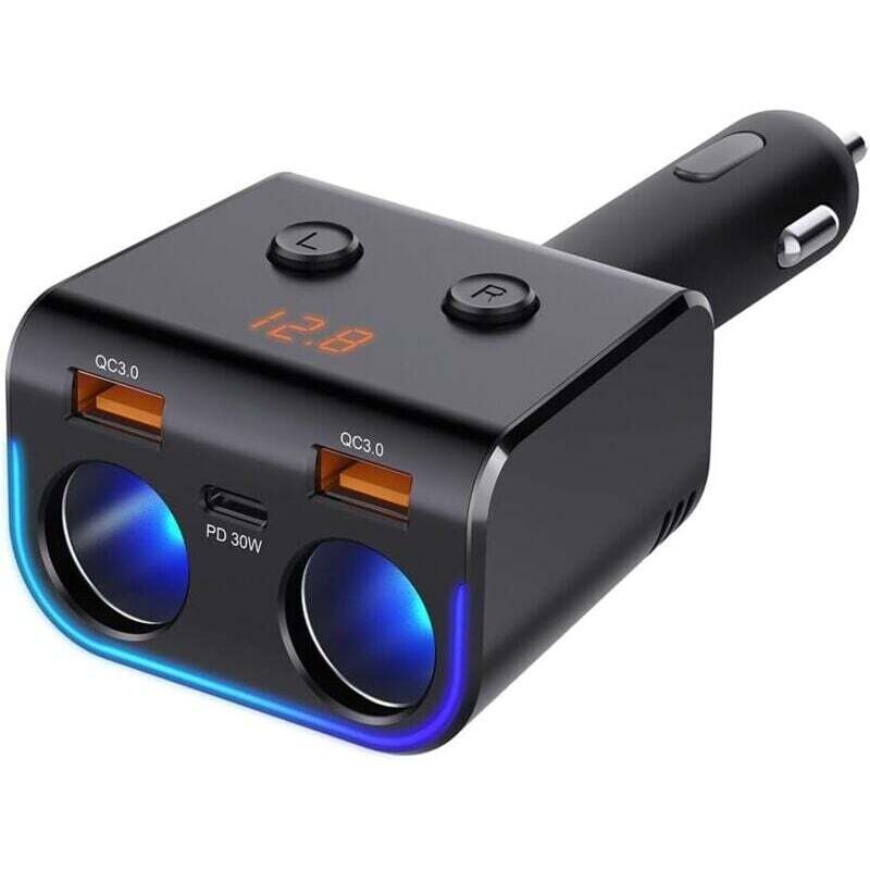 Caricabatterie Per Auto Usb-c Da 180 W, Caricabatteria Per Auto Usb Type-c, Caricabatteria Per Auto Usb-c Con Doppio Qc3.0 E Caricabatterie Pd Type-c Da 30 W, 12 V/24 V, Voltmetro A Led Con Xxw Integr