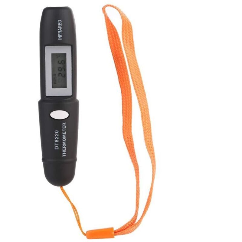 Termometro Per Carne - Mini Termometro A Infrarossi Senza Contatto Con Display Lcd Digitale, Nero