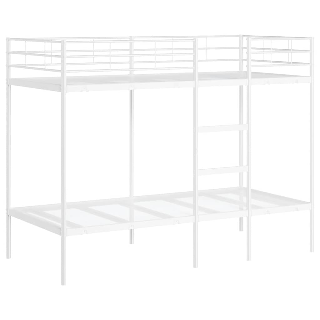 vidaXL Etagenbett ohne Matratze Weiß 90x190 cm Stahl Image
