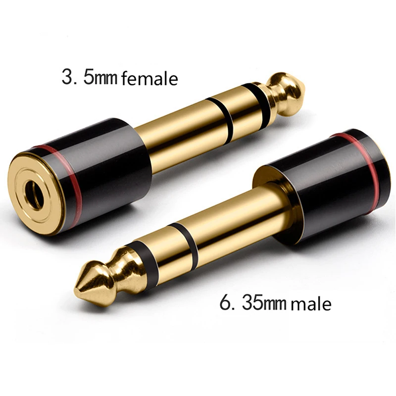 6,35 mm 1/4 Stecker auf 3,5 mm 1/8 Buchse Stereo-Kopfhörer-Adapter Audio-Klinkenadapter für Aux-Kabel-Kopfhörer Image