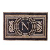 Wingate Monogrammed Door Mat - Black, 36" x 72", O - Frontgate