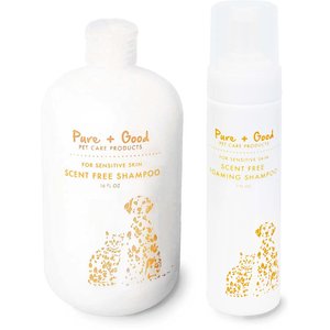 Pure + Good Scent Free Shampoo & Scent Free Foaming Dog & Cat Shampoo Set
