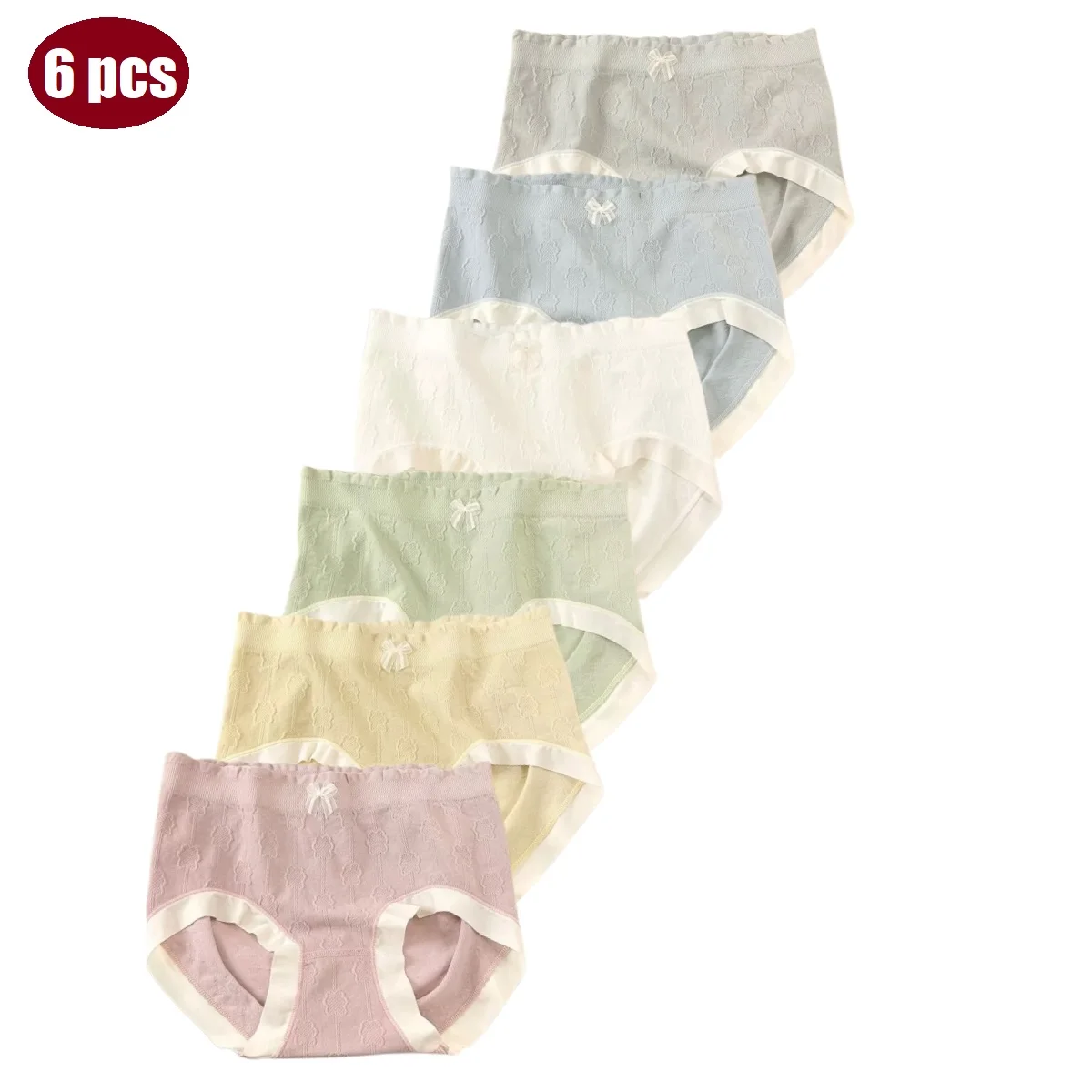 6 Stück nahtlose, hochelastische, weiche und bequeme, atmungsaktive Damenunterwäsche (geeignet für 45 kg - 70 kg) Image