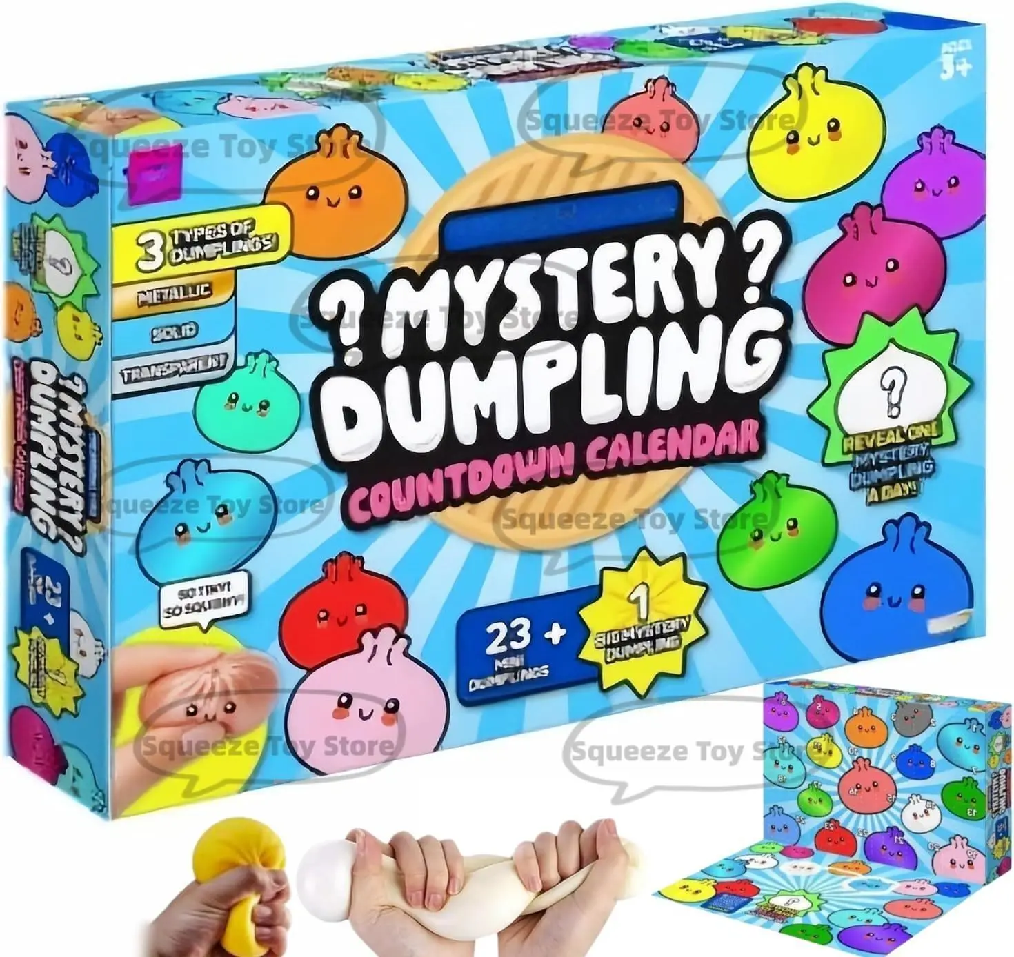 2026 Neuer Dumpling-Adventskalender, 24 Zufällige Überraschungsspielzeuge, zur Angstlinderung und Handentspannung, Geburtstagsgeschenke Image