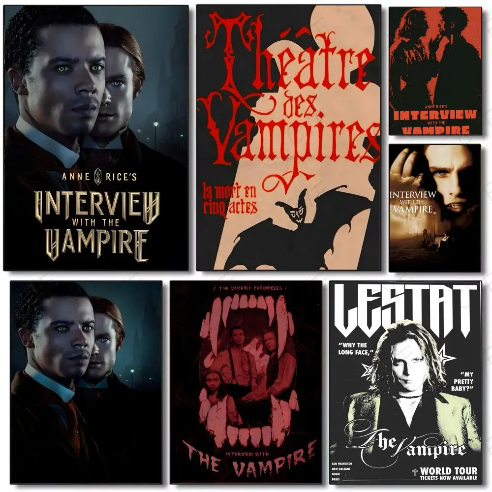 US-TV-Serie I-Interview with the V-Vampire Poster, Poster, Gemälde, Wandkunst, Wandbild für Wohnzimmer, Heimdekoration und Geschenke Image