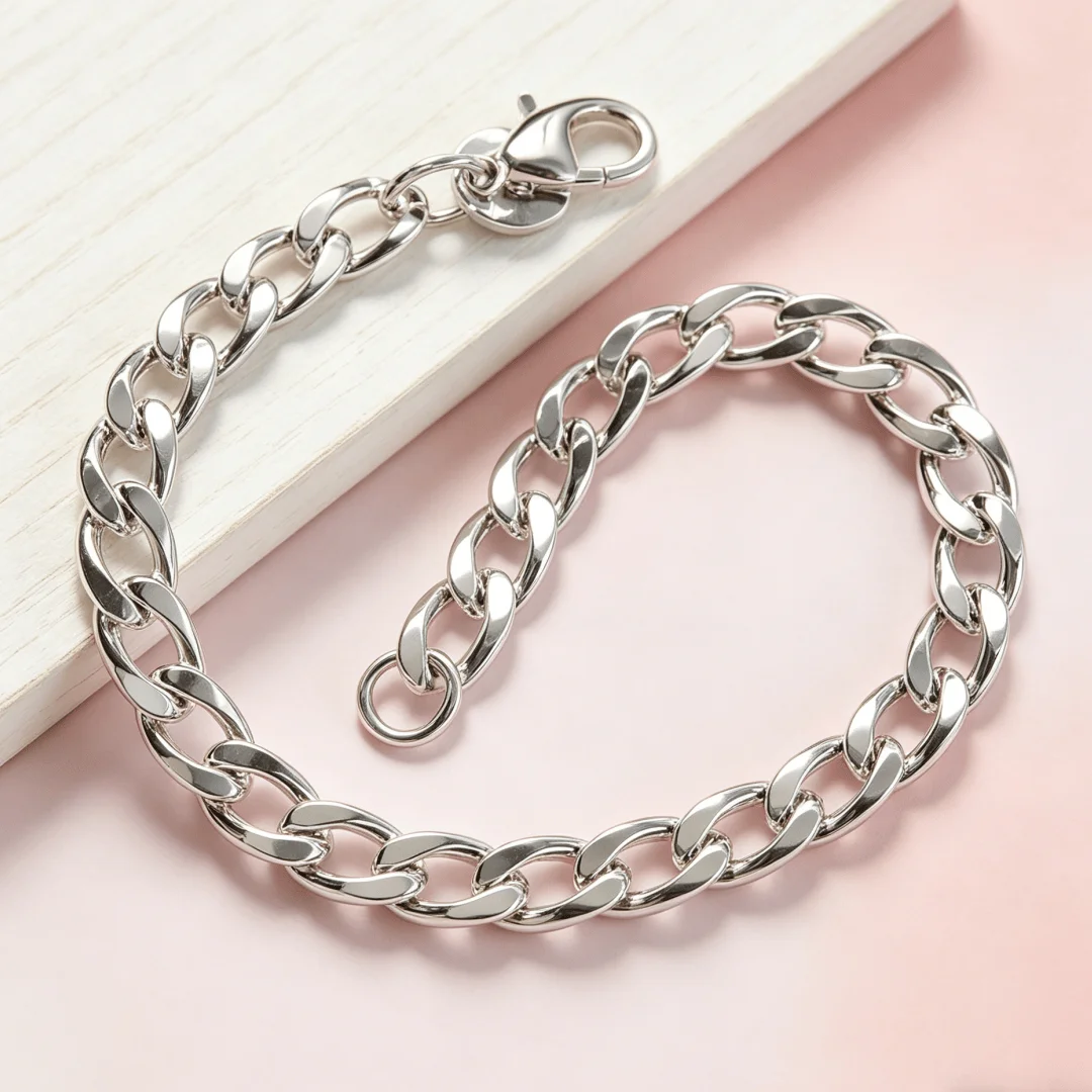 Atemberaubende 6-mm-Kuba-Kettenarmbänder aus 925er Sterlingsilber für Männer und Frauen, modischer Originalschmuck, Hochzeits- und Weihnachtsgeschenke Image