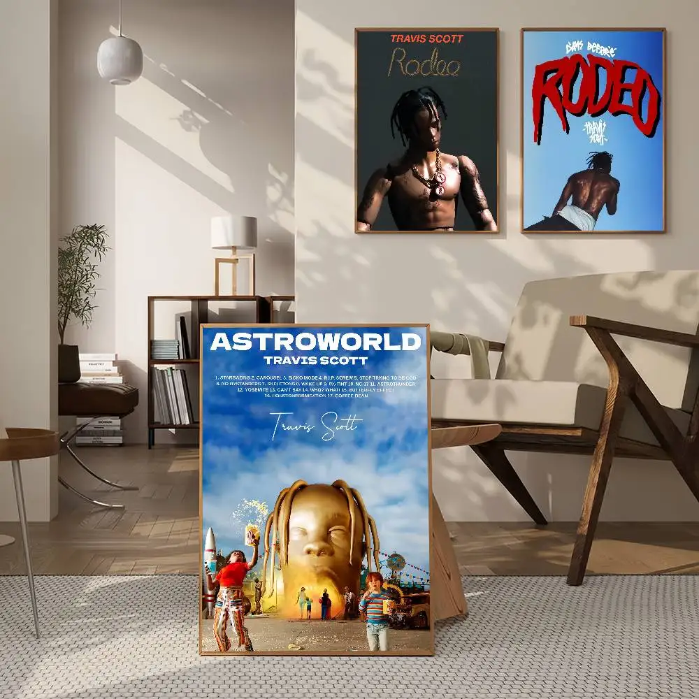 Rapper T-Travis S-Scott Astroworld Poster Wohnzimmer Schlafzimmer Bar Cafés Wanddekoration Geschenke Image