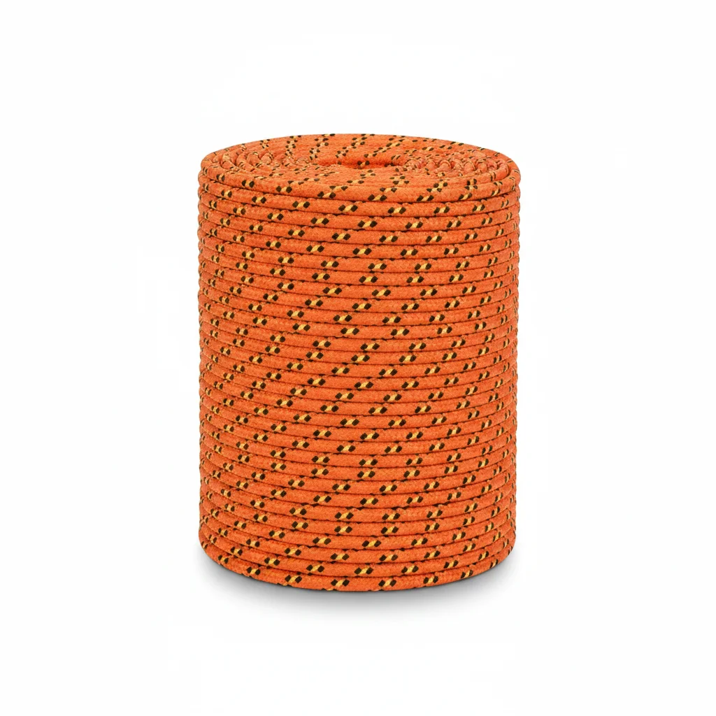 Mehrzweck-PP-Geflechtseil 8 mm x 100 m, strapazierfähiges Polypropylen-Allzweckseil, wetterbeständiges Seil für Camping, Gartenarbeit, Transport, Bootfahren, Heimwerken & Outdoor-Aktivitäten – Orange