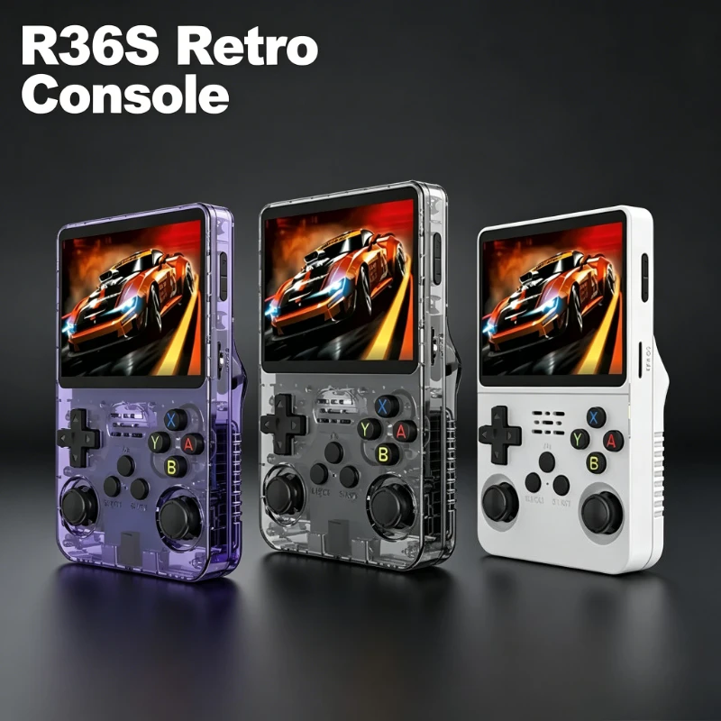 2026 NEUE Arkos System R36S Handheld-Spielkonsole 3,5 Zoll IPS-Bildschirm 128G Klassische Retro-Spiele Tragbarer Taschen-Videospiel-Player