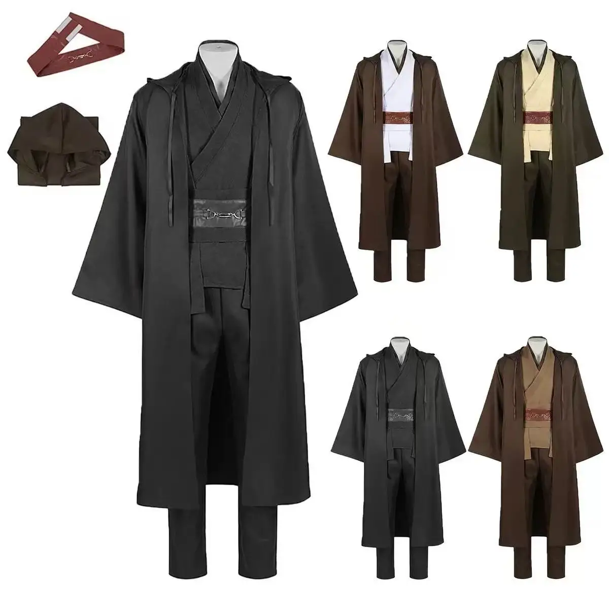Jedi Kostüm Anakin Cosplay Obi Halloween Karneval Party Outfits Image