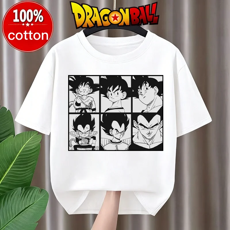 Dragon Ball Goku Comic Panel T-Shirt Sommer Oversized Hip Hop Streetwear Kurzarm für Kindergrößen Heißer Verkauf