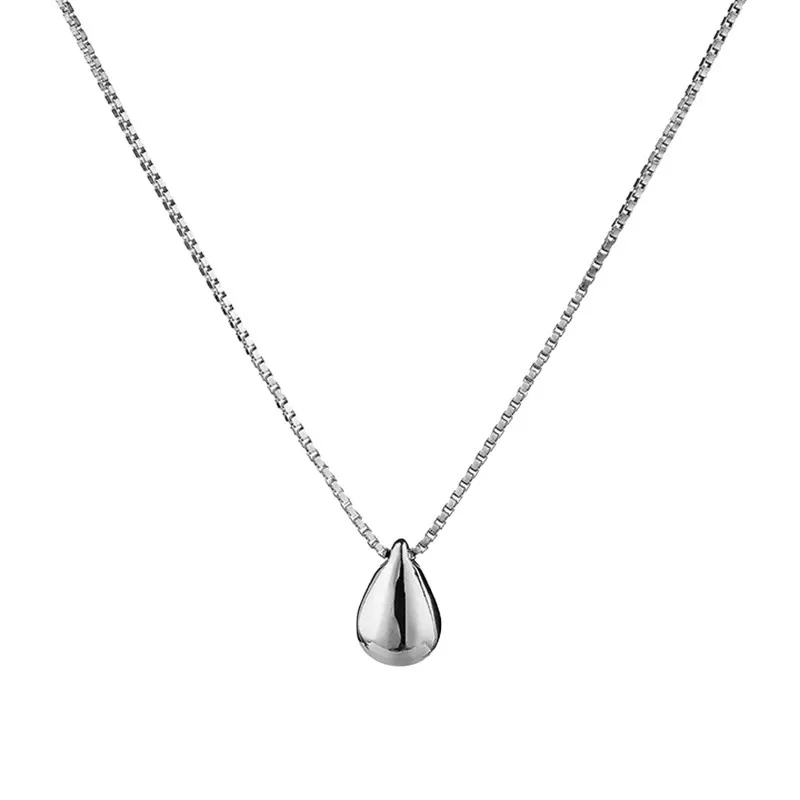 Halskette aus 925er-Sterlingsilber, Wassertropfen-Anhänger für Damen, Hochzeitsschmuck, Verlobung, Mode, exquisite Klassiker, Geschenke, Party Image