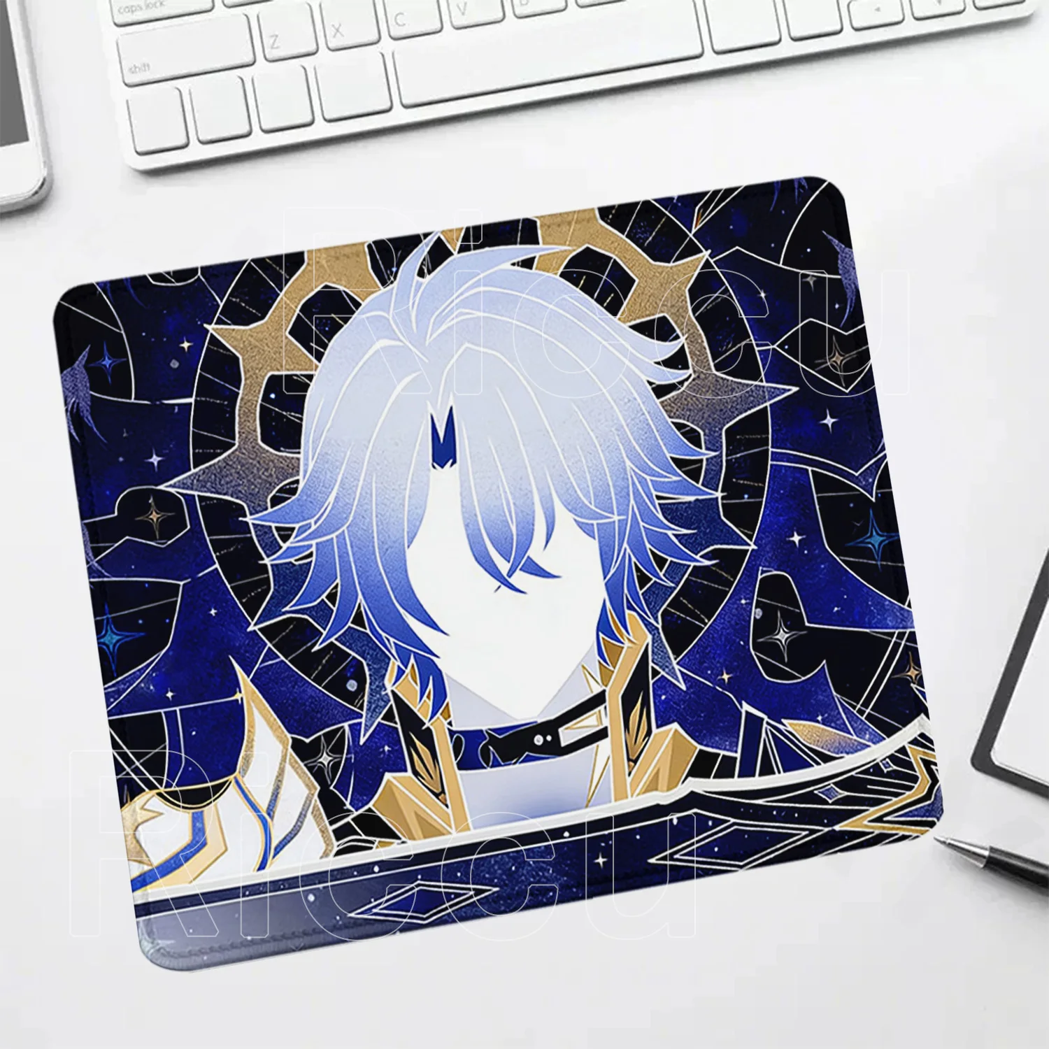 Gaming-Mauspad Kleine Größe Firefly Silver Wolf LV.999 Cyrene Honkai Star Rail Tastatur Gummi-Mauspad PC HD-Druck Schreibtischunterlage Image
