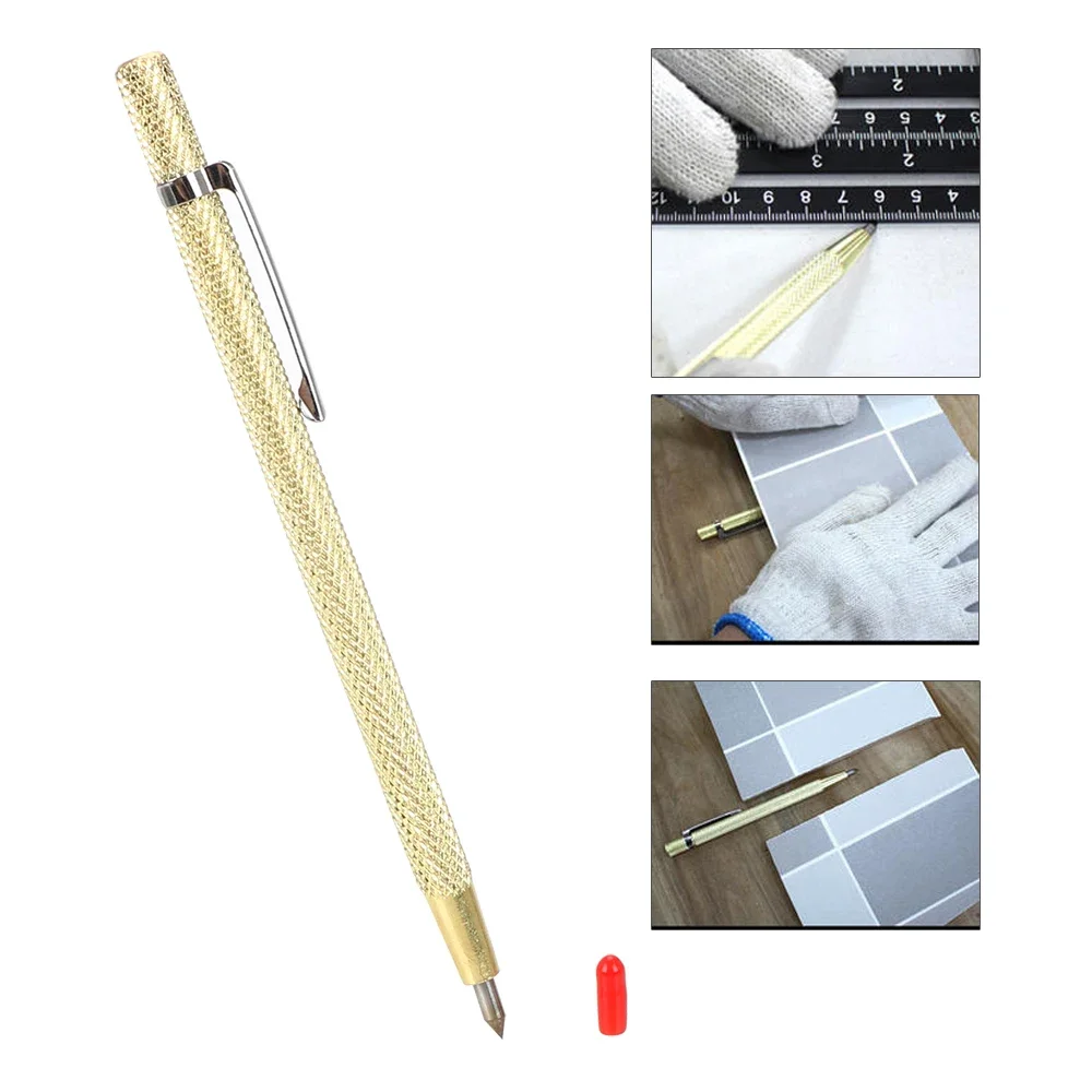 Anreißstift aus Legierung, Beschriftungsstift mit Wolframkarbidspitze, tragbares Handwerkzeug für Glas, Keramik, Metall, Schnitzerei, Gravurstift Image