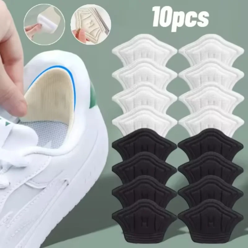10 Stück/Set Einlegesohlen für Schuhe Fersenpolster für Sportschuhe Größenverstellbare Fußpolster Einlegesohle Fersenschutz Rückseitiger Aufkleber Image