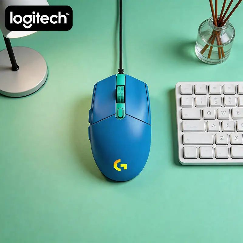 Logitech G102 Kabelgebundene Gaming-Maus, 20 Millionen Klicks Lebensdauer, 1000Hz Polling-Rate, RGB-Hintergrundbeleuchtung für Wettkampfspiele Image