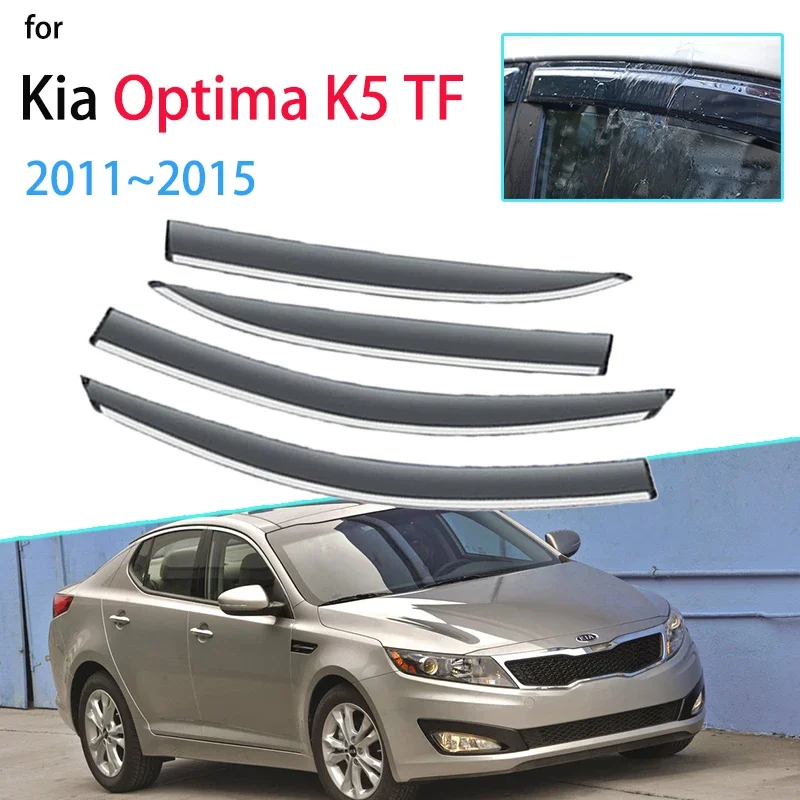 4x Visiere Finestre per Kia K5 Optima TF 2011 2012 2013 2014 2015 Deflettore Tenda Sole Pioggia Winshield Shades Guard Accessori Auto