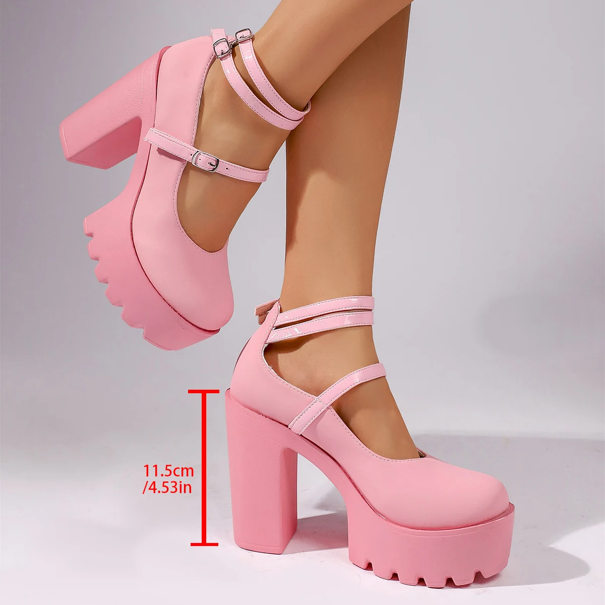 Neue Damen-Pumps Mary Jane High Heels Plateau Gothic Creepers Party Rosa Sandalen Vintage Mädchen High Heel Plateau Lolita Schuhe