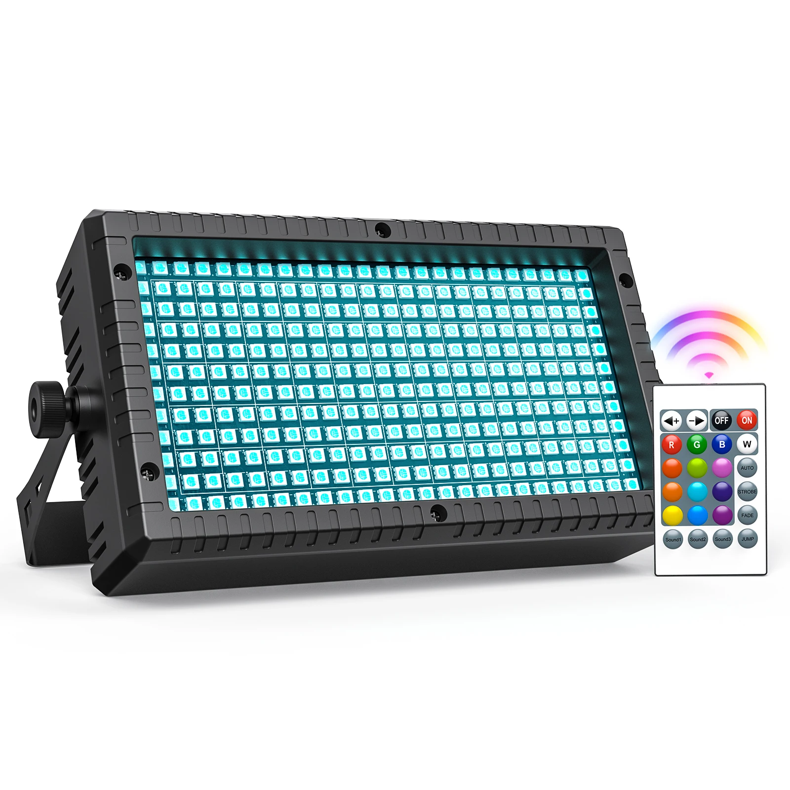 Yiflamefly 288-teilige RGB-LEDs Wandfluter-Beleuchtung Lineare Dimmbare Partybeleuchtung DMX Bühnenlichtleiste für DJ Disco Bar KTV Show Nachtclub Image
