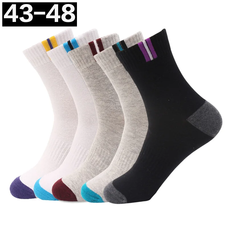 Herren Socken Baumwolle Große Größe 44 45 46 47 Business Lange Socken Atmungs Deodorant Große Größe Mode Hohe Qualität oversize Sox