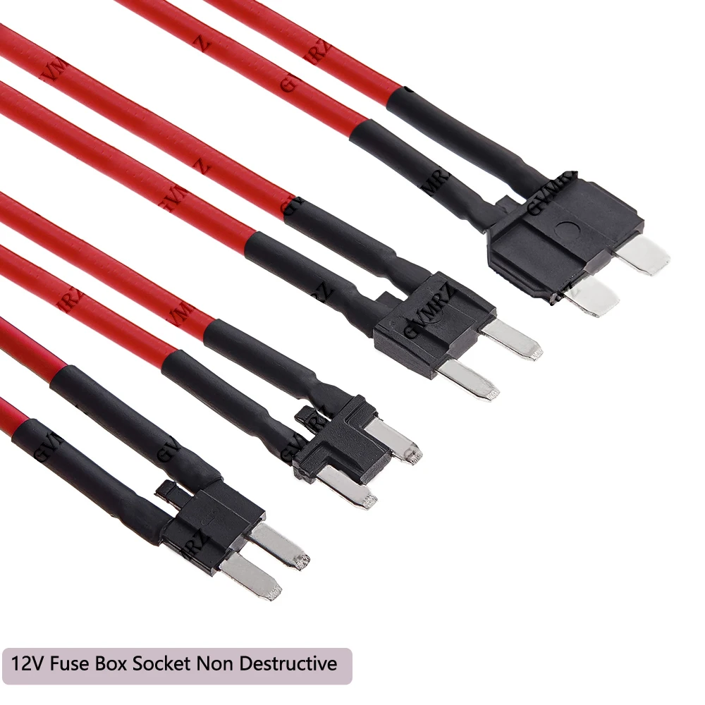 1 Stück 12V Sicherungskasten-Steckdose, zerstörungsfreie Modifikationsleitung, Auto-Doppelleitung, einfache Sicherungs-Stromsteckdose, Standard Mini Micro 2 Image