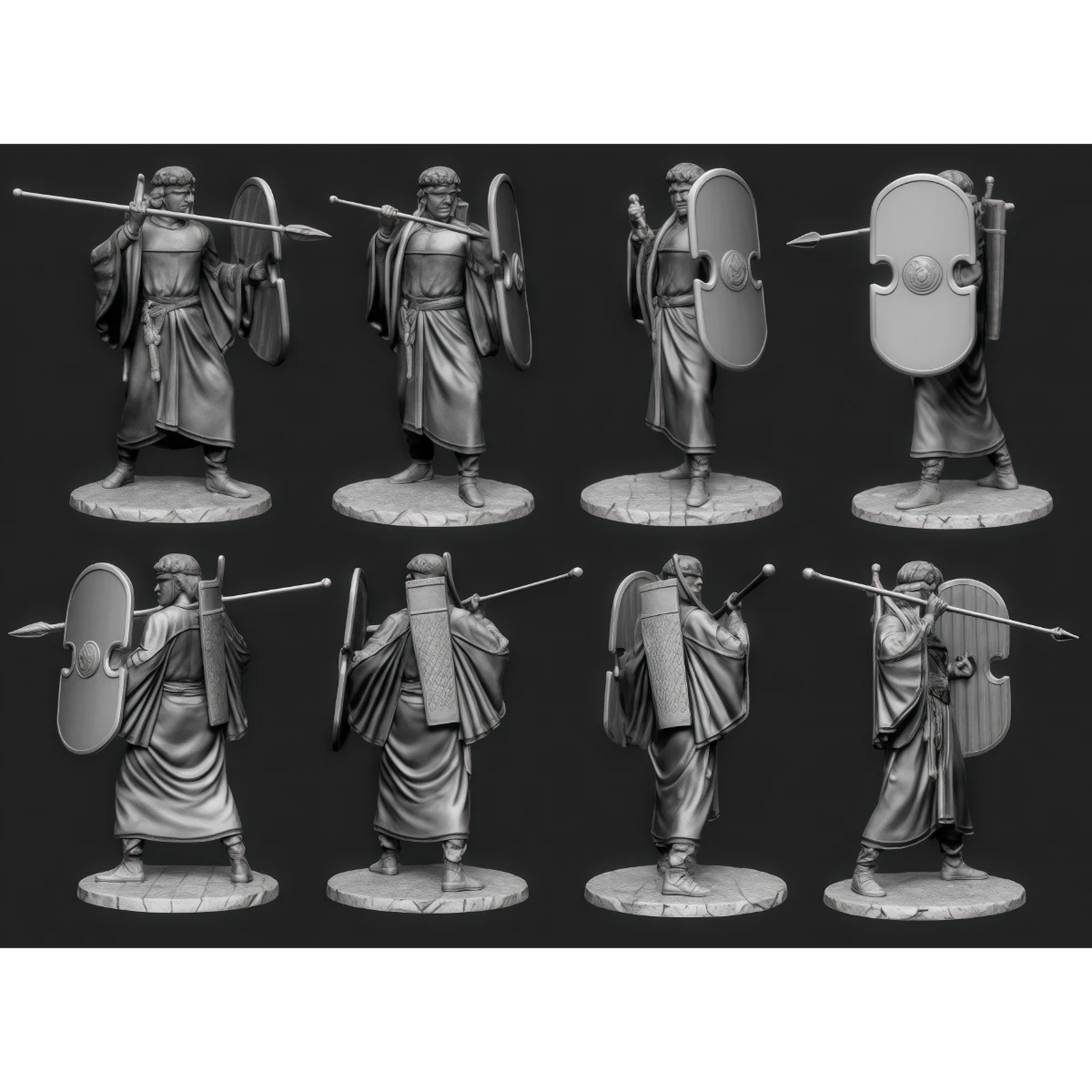 Kit modello in resina non verniciata in scala 1/24, tema militare, Guerriero Immortale Persiano non assemblato e non verniciato GK