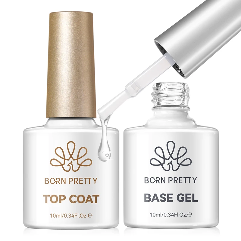 BORN PRETTY 10ml Base Gel Super Top Coat Water Drop Top Coat für Maniküre-Werkzeuge, ablösbarer UV-LED-Nagellack, Funktionsgel für den Salon Image
