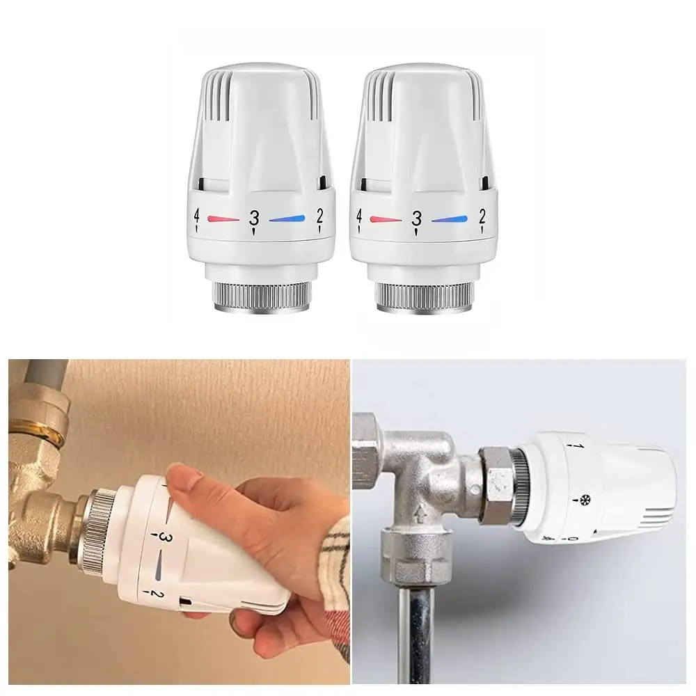 Automatisches thermostatisches Heizkörperventil, gerader Typ, verstellbares Fußbodenheizungsventil, einfach zu bedienen, automatisch Image