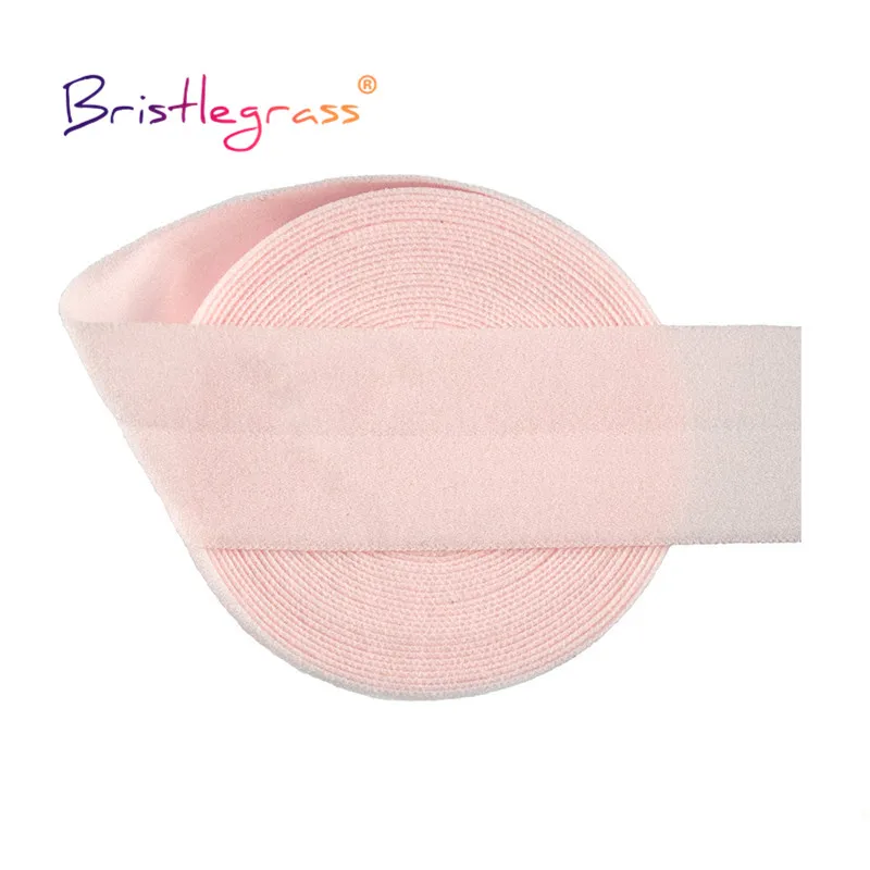 BRISTLEGRASS 2 5 10 Yard 1" 25mm Solid Matte Non-Shiny Foldover Elastic FOE Spandex Band Gurtband Haargummi Kleid Nähbesatz Image