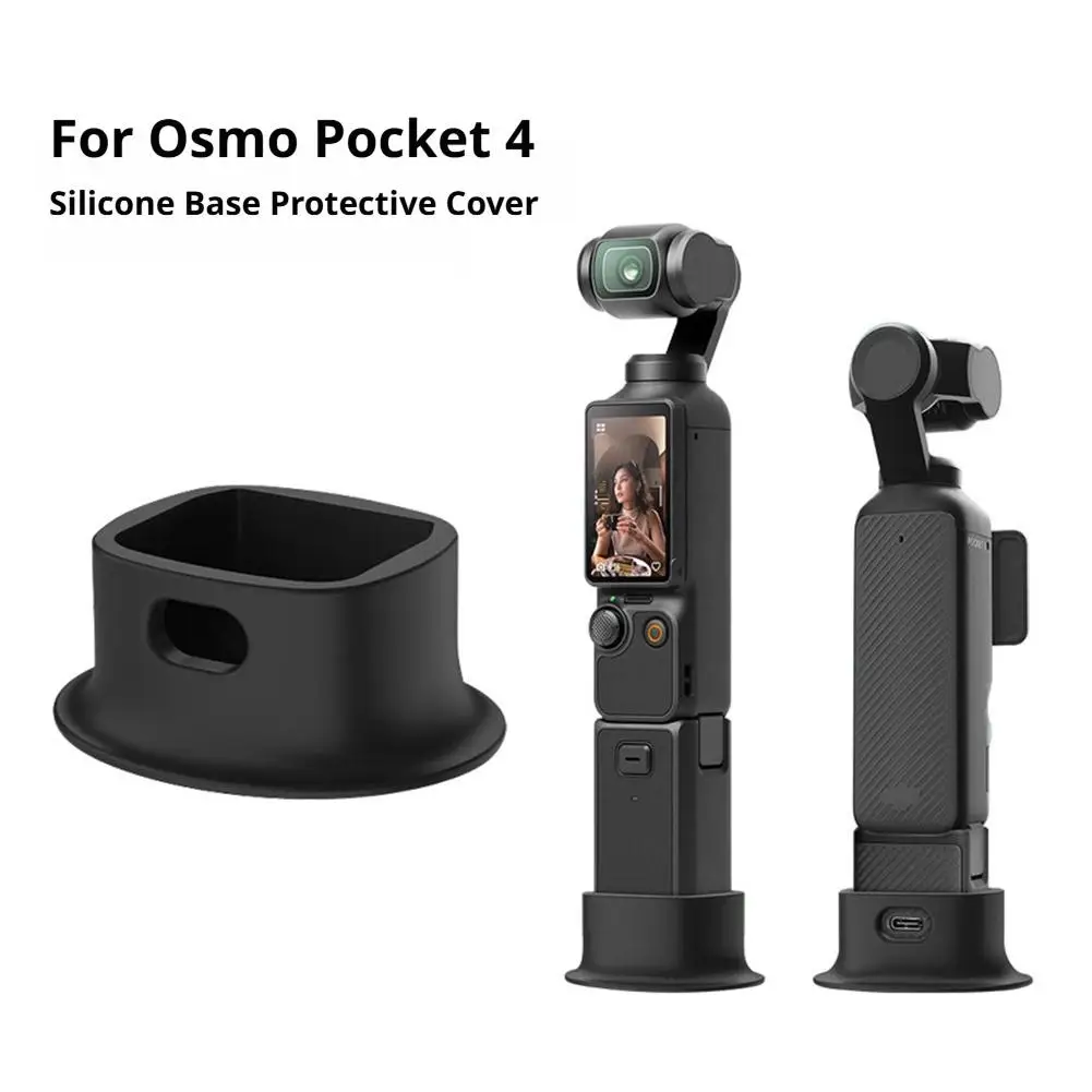 Silikon-Schutzbasis für DJI Osmo Pocket 4, rutschfeste, stoßfeste Standabdeckung mit Ladeanschluss, sturzsicherer Kamerahalter Image