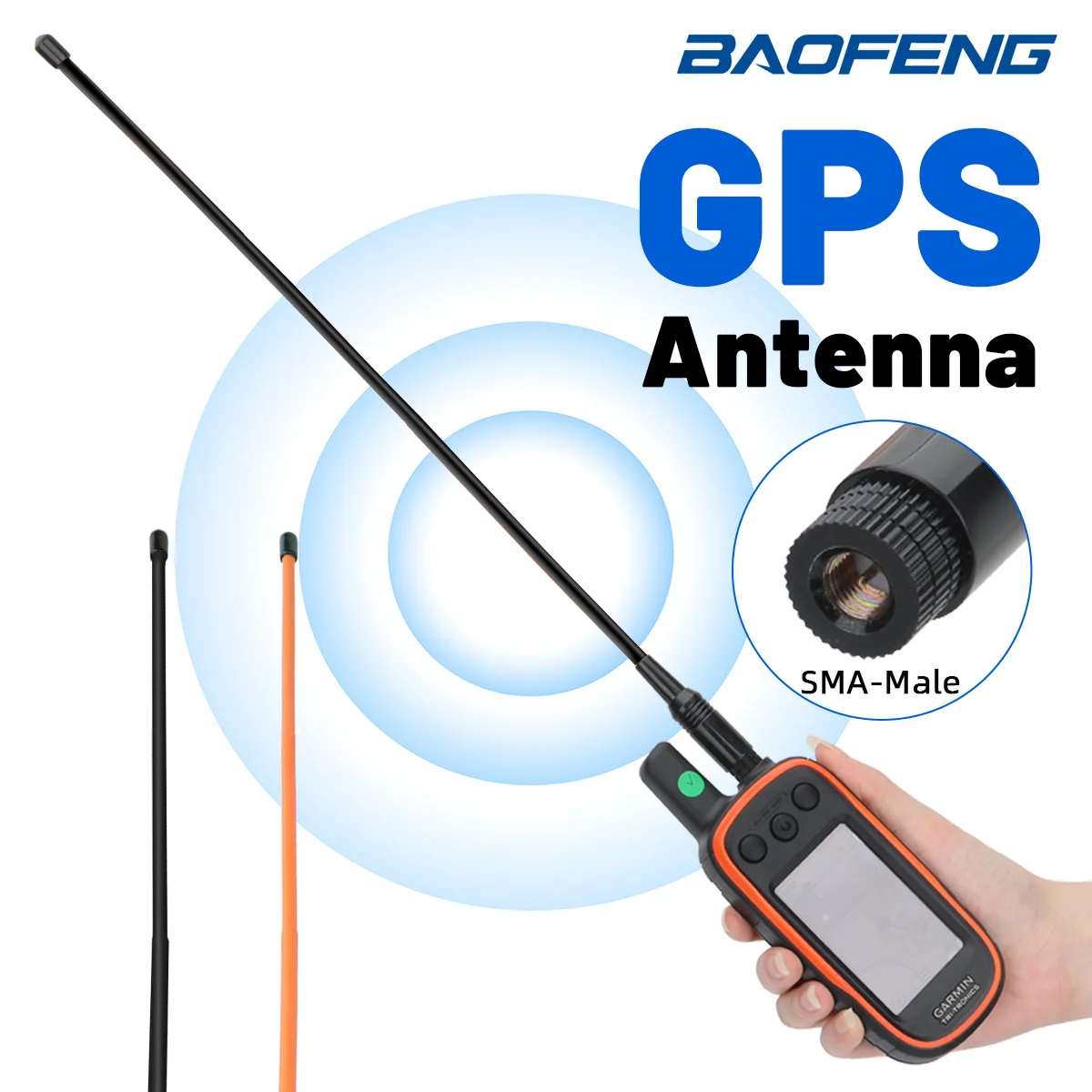 GPS 771 Antenne SMA-Stecker 38cm Garmin GPS Langstrecken-Peitschenantenne Verlängert für Garmin GPS Alpha 100 200 Astro 220 320 430 Image