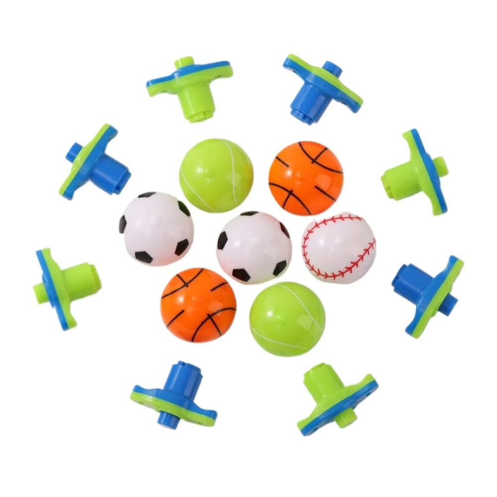 5/10 Stück lustige, leuchtende Kreisel mit Fußball-Motiv für Fußball-Karneval, Feier, Geburtstagsparty, Geschenk, Preispackung, Werbegeschenk, Souvenir Image