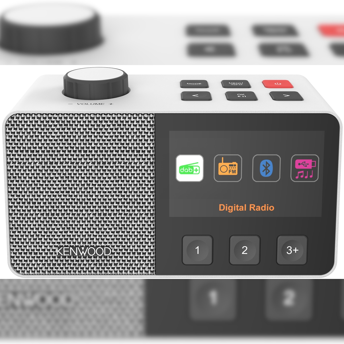 Kenwood CR-M70DAB-W Portable DAB+ Radio, Bluetooth, White Image