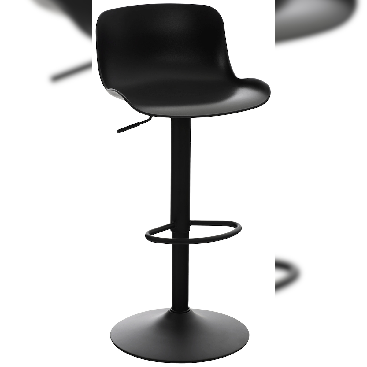 Décoshop26 - Barhocker x1 höhenverstellbar und drehbar mit schwarzem Kunststoff- und Metallgestell 10_0004530 Image