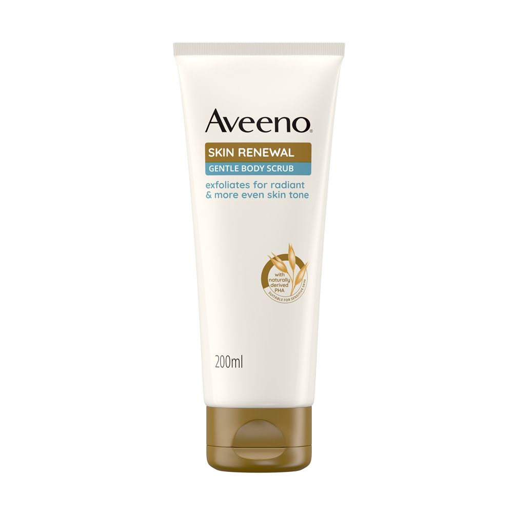 Aveeno Skin Renewal Scrub Corpo Delicato con PHA e Niacinamide per pel