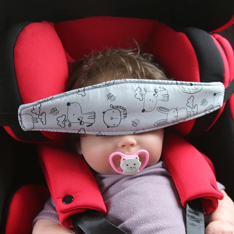 vvocci Kinderkopfstütze Babyautositz Kinderwagen Befestigungsgurt Verstellbarer Baby-Schlafpositionierer Baby-Sicherheitskissen Image