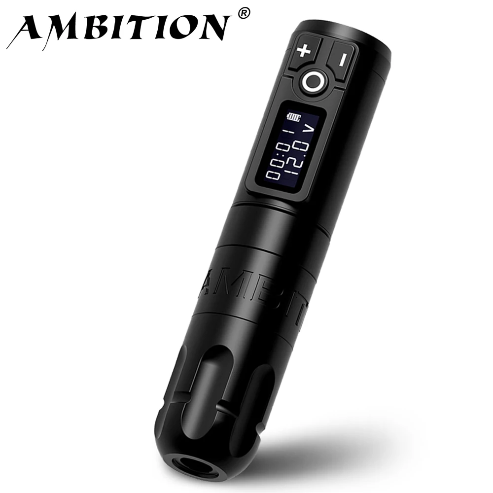 Ambition Soldier Drahtlose Tattoo-Maschine Rotary Battery Pen 2400 mAh LED-Digitalanzeige für Körperkunst mit tragbarer Power Artister Image
