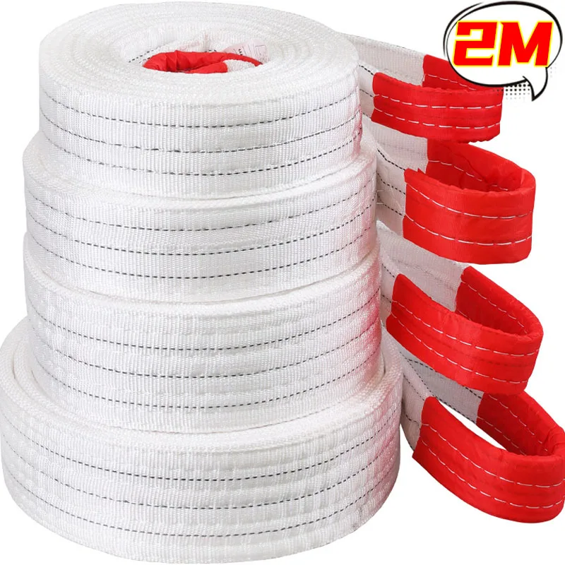 2/1 Meter Hebe Gürtel Kran Sling Heben 4 Schicht Flechten Stabile Hebe Korrosion Widerstand Seil Industrie Kran Zubehör Image