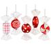 Vickerman 29212 - 3.5" Red / White Candy Assorted Christmas Tree Ornament (5 pack) (O127303)