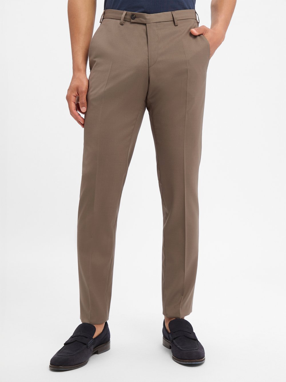 Digel MOVE Schurwoll-Baukasten-Hose Herren Slim Fit Schurwolle schlamm, 27