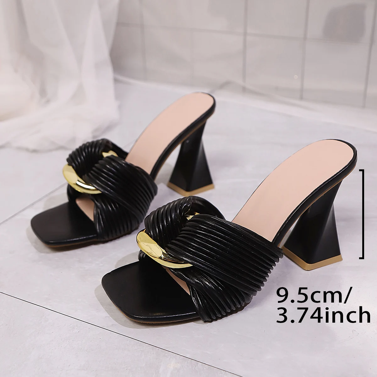 Lässige Super-High-Heel-Hausschuhe für Damen, Schuhe, 2025, Sommer, neue Pantoletten mit Absatz, elegante, sexy Damen-Sandalen, Größe 36–43