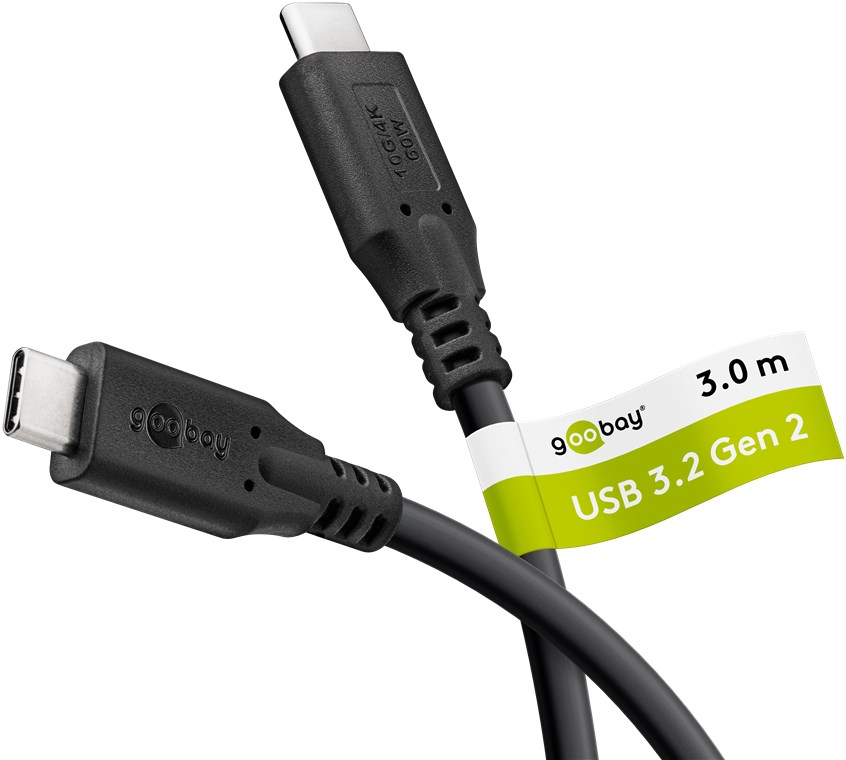 Cavo Usb-c™, Usb 3.2, 60 W, 10 Gbit/s, Power Delivery, 3 M, Connettore Usb-c™ Connettore Usb-c™. Lunghezza Del Cavo 3 M