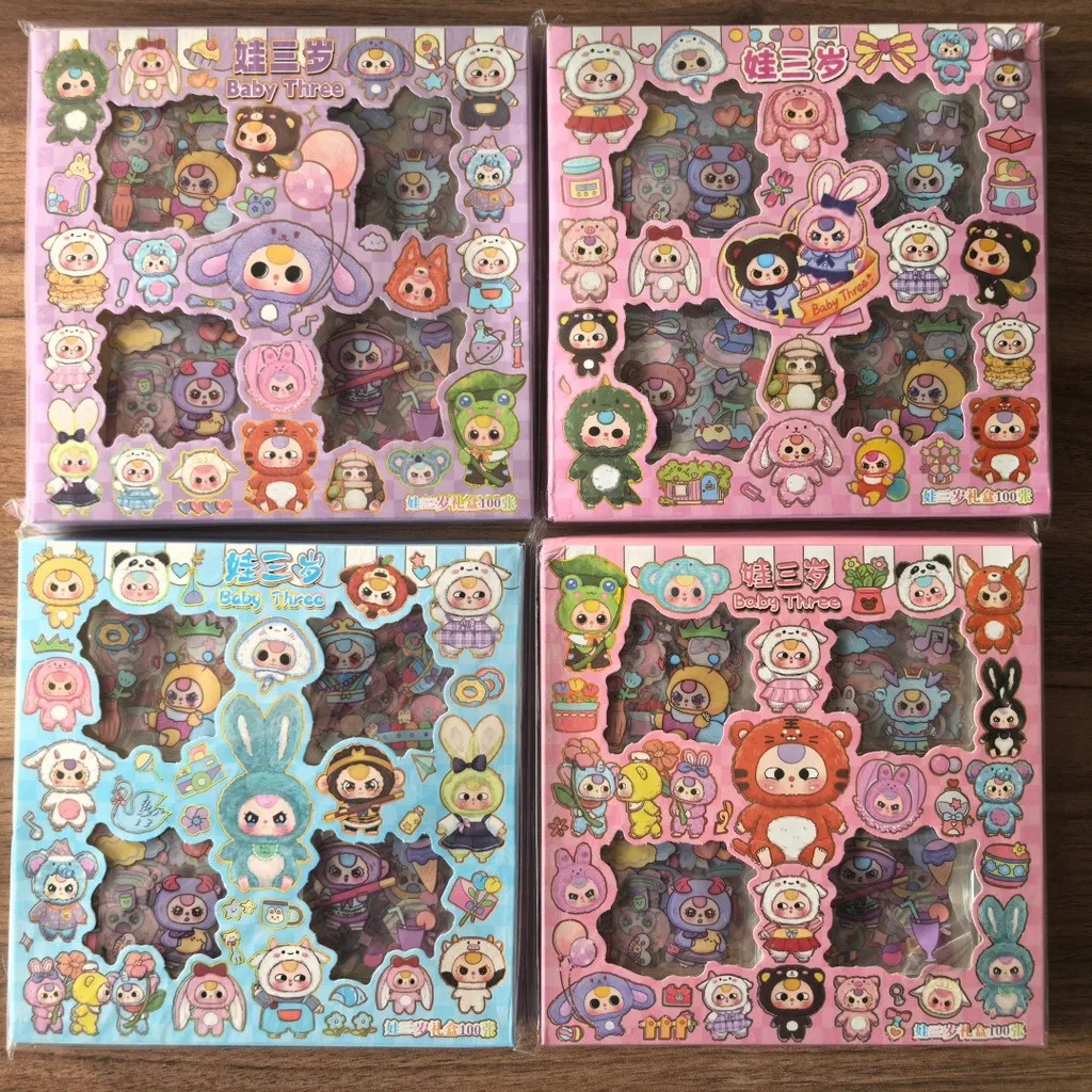 Aufkleber-Set für Kleinkinder (3 Jahre alt) – 96 Stück pro Box mit zufällig ausgewählten Designs BulingBulingStickers Store Image