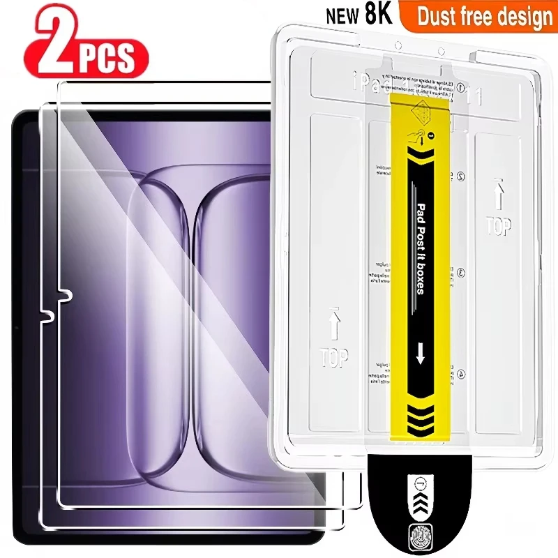 2PCS Staubfrei Einfache Installation Displayschutzfolie Für Samsung Galaxy Tab A9 Plus A8 A9+ S7 S8 S9 Plus S10 FE Tab S6 Lite Glas Image