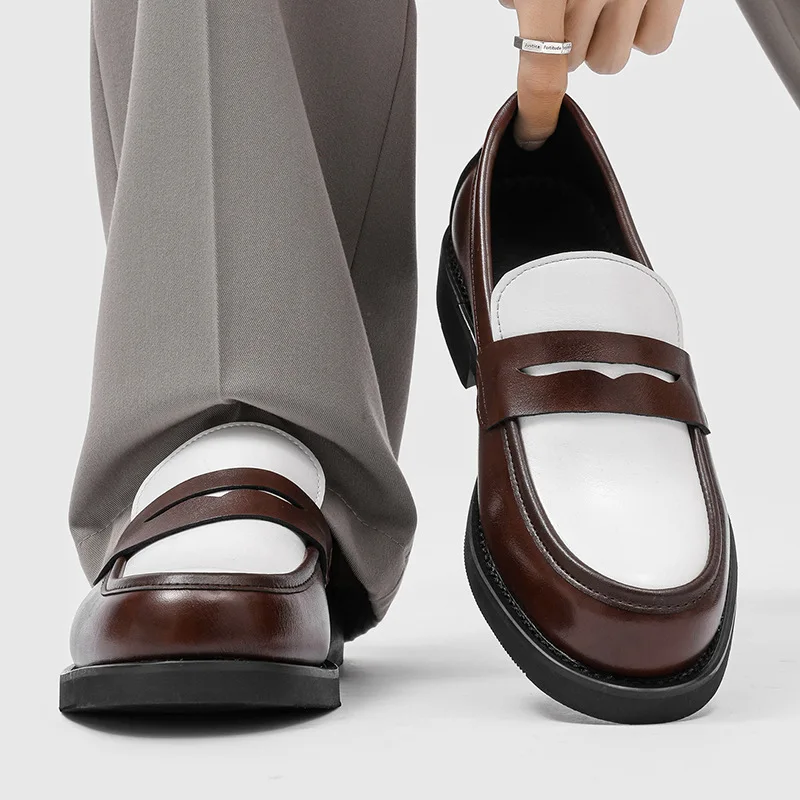 Klassische formelle Herrenschuhe, lässige Loafer, hochwertige Lederschuhe, Slipper, Business- und Anzugschuhe, große Größen