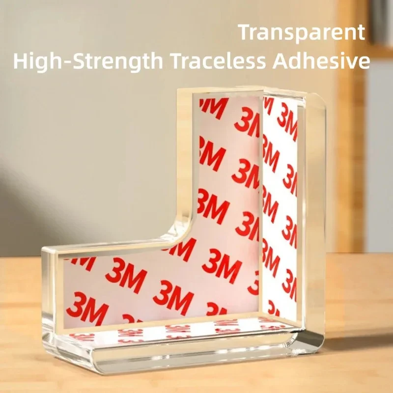 Transparente Anti-Kollisions-Ecken- und Kantenschutzvorrichtungen, klare Schutzpolster für Tische, Schränke und Fenster, weiche Sicherheitspuffer für Heimtextilien. Image